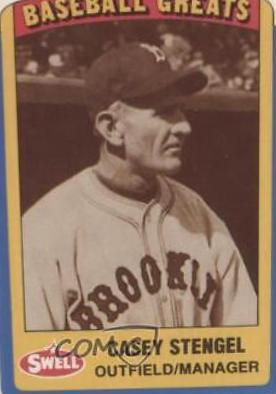 Casey Stengel #40 Baseball Cards 1990 Swell Greats