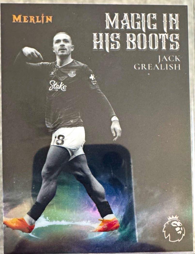 Jack Grealish #MB-12 2026 Topps Merlin Premier League Magic In His Boots
