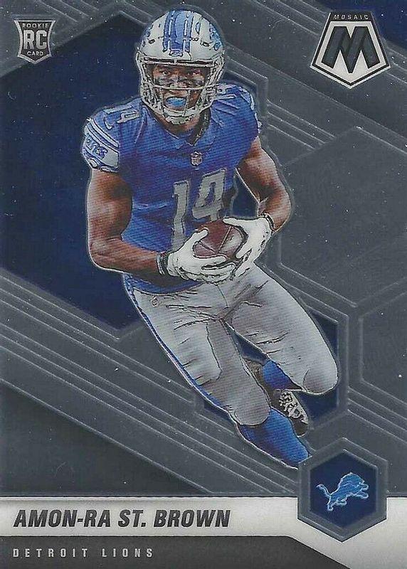 Amon Ra St. Brown #328 Football Cards 2021 Panini Mosaic