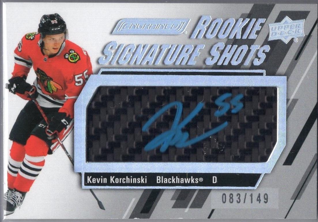 Kevin Korchinski #RSS-KK Hockey Cards 2023 Upper Deck Engrained Rookie Signature Shots