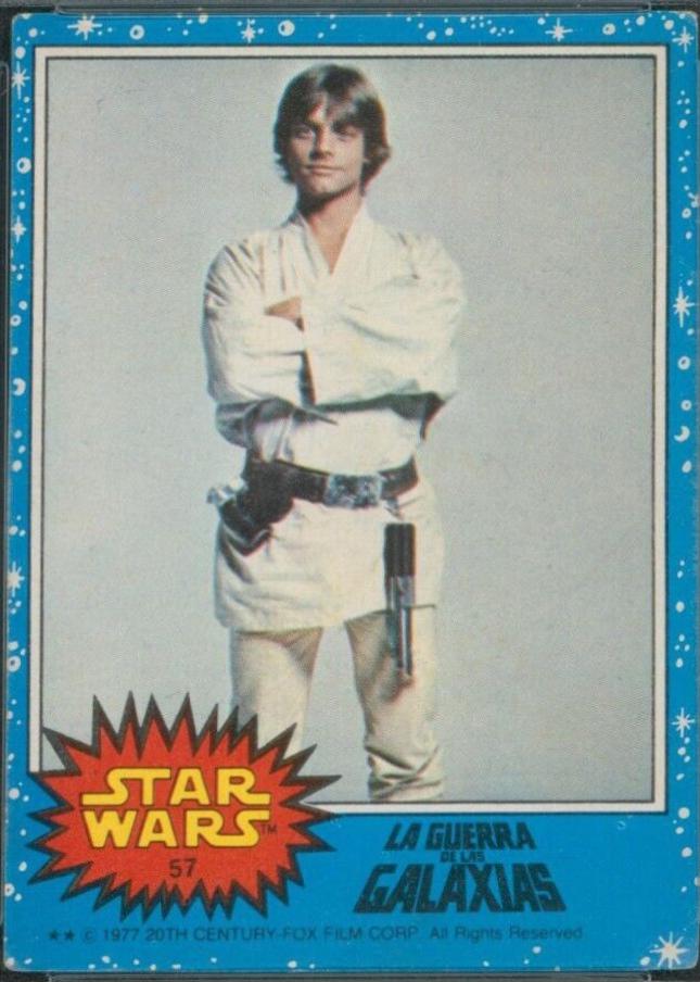 Mark Hamill as Luke Skywalker #57 1977 Topps Star Wars