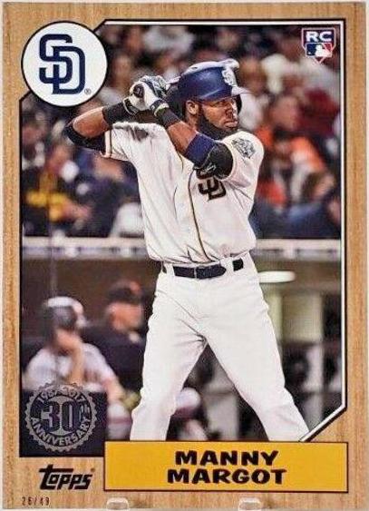 Manny Margot #87-102 Baseball Cards 2017 Topps 1987
