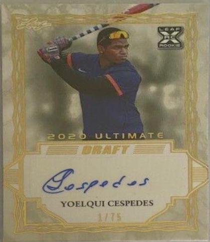 Yoelqui Cespedes #BA-YC1 2020 Leaf Ultimate Autographs Baseball