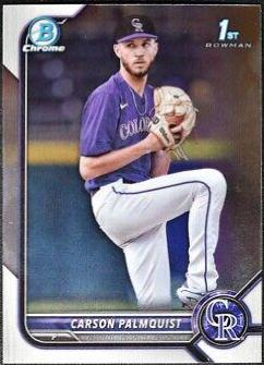Carson Palmquist #BDC-31 Baseball Cards 2022 Bowman Draft Chrome
