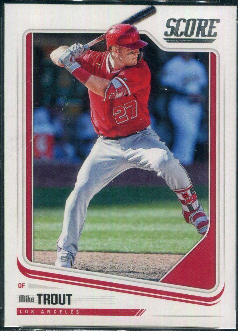 Mike Trout #1 Baseball Cards 2018 Panini Chronicles Score