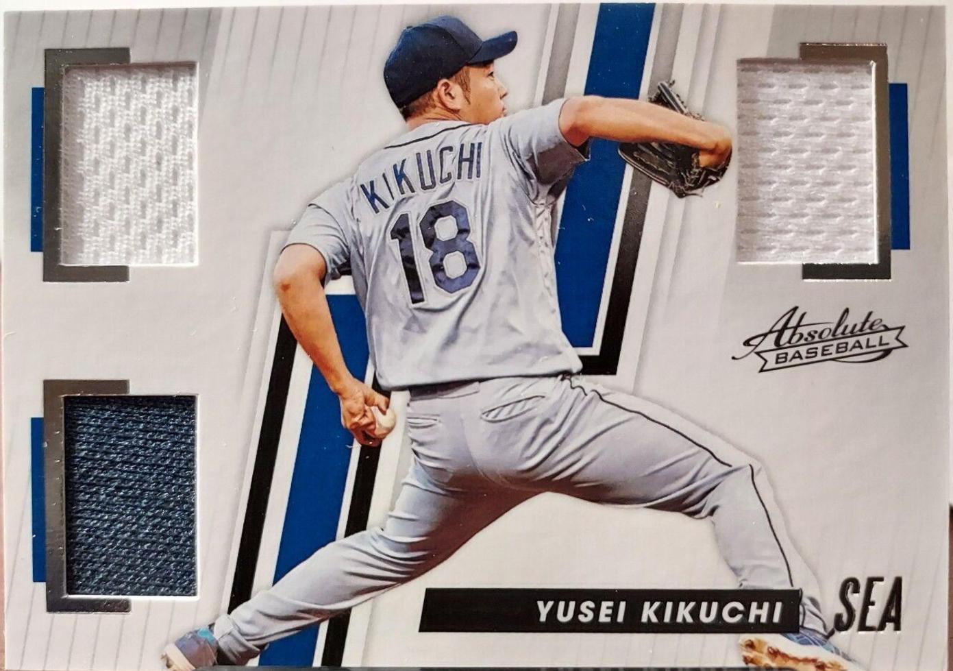 Yusei Kikuchi #AB-YK Baseball Cards 2019 Panini Chronicles Absolute Triple Relics