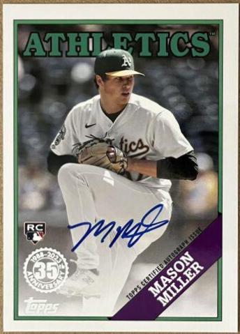 Mason Miller #88BAU-MM Baseball Cards 2023 Topps Update 1988 Autographs