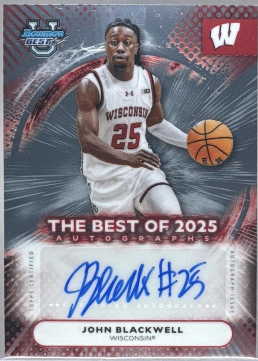 John Blackwell #BA-JB 2025-26 Bowman University Best Basketball The Best of 2025 Autographs