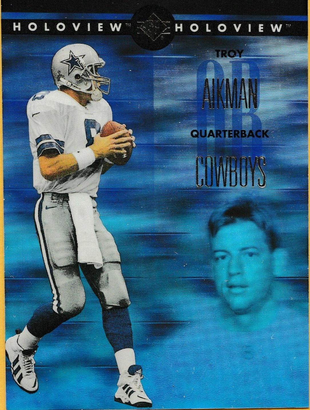 Troy Aikman #6 Football Cards 1996 SP Holoview