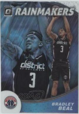 Bradley Beal #5 Basketball Cards 2019 Panini Donruss Optic Rainmakers