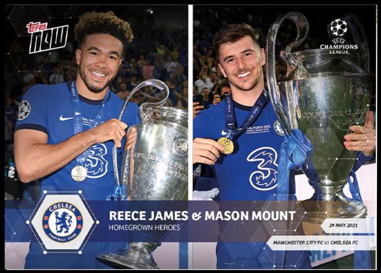 Reece James, Mason Mount #84 Soccer Cards 2020 Topps Now UEFA Champions League