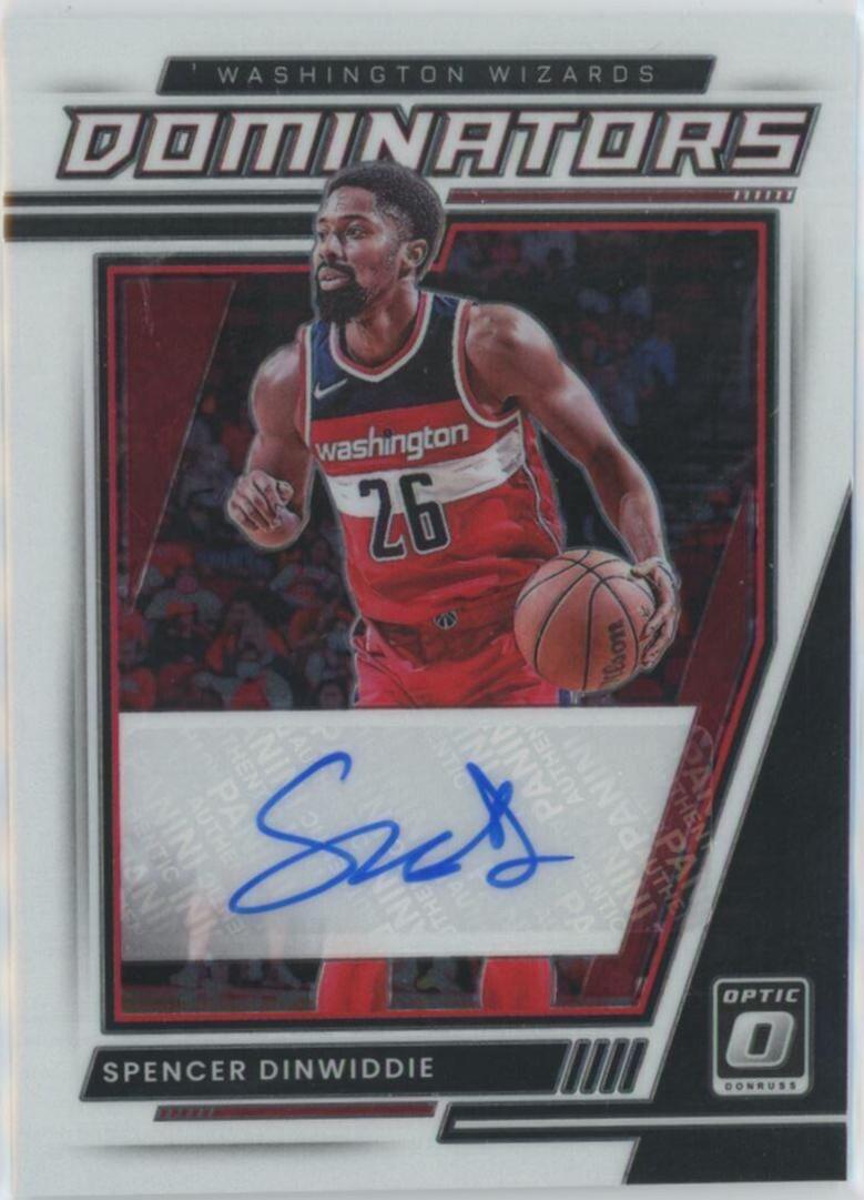 Spencer Dinwiddie #DS-SDW 2020-21 Donruss Optic Basketball Dominators Signatures