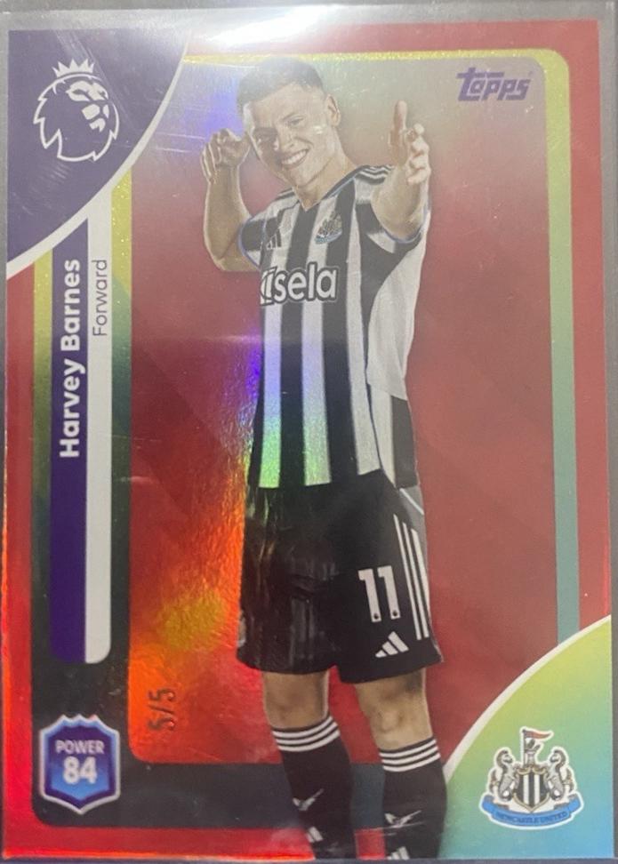 Harvey Barnes #229 2025 Topps Premier League