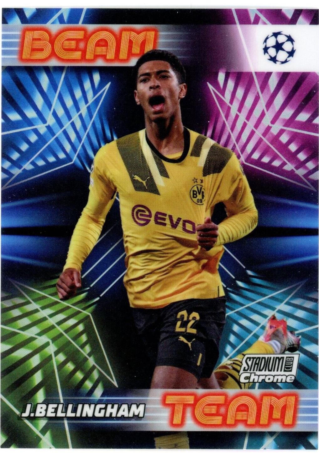 Jude Bellingham #BT-JB Soccer Cards 2023 Topps Stadium Club Chrome UEFA Beam Team