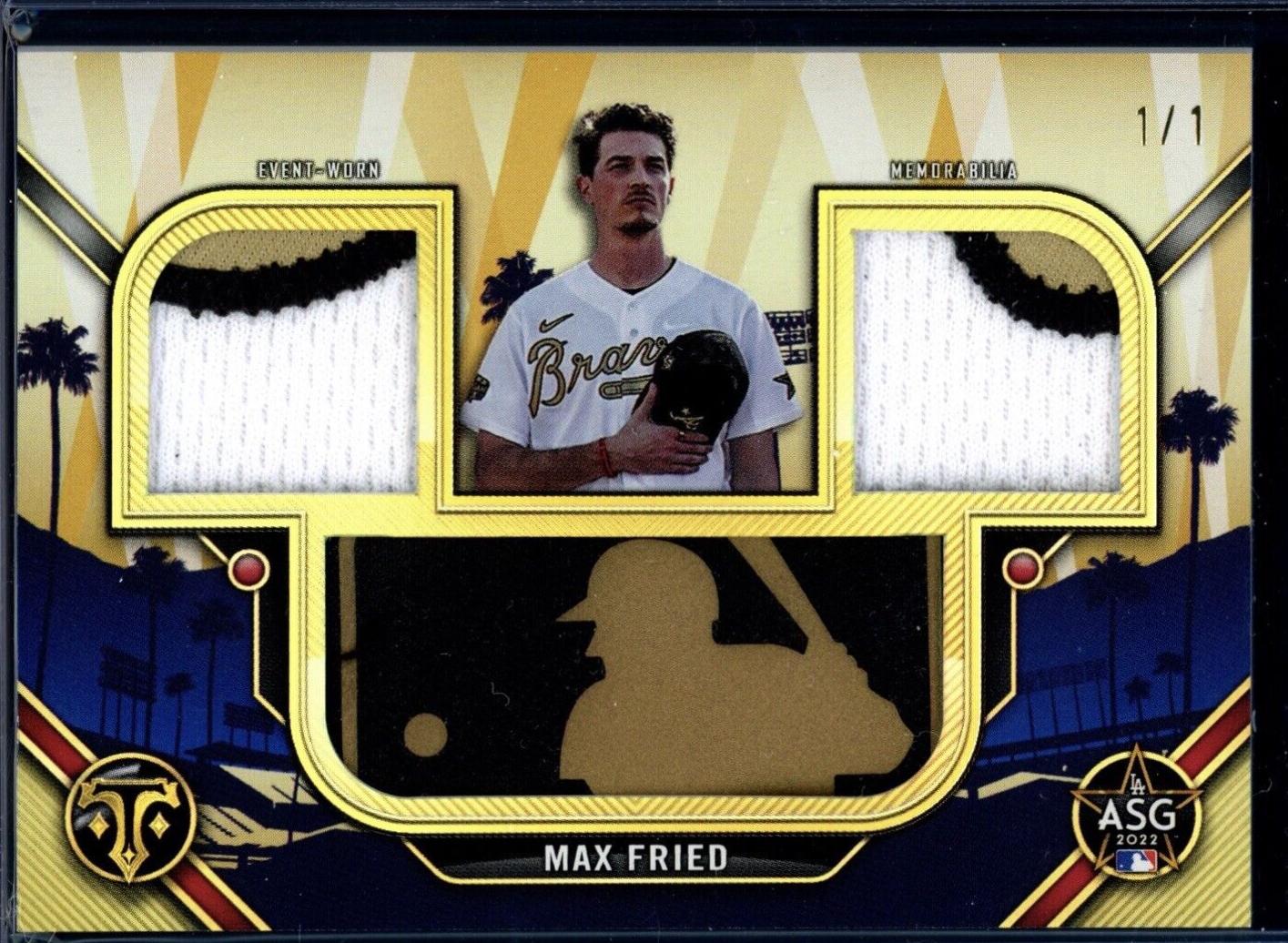 Max Fried #ASP-MFR Baseball Cards 2024 Topps Triple Threads All-Star MLB Logo Patch