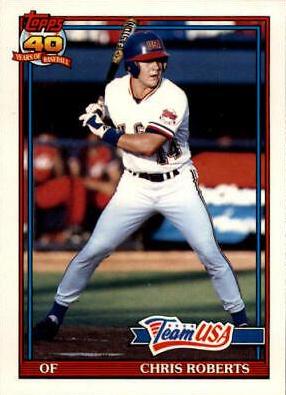 Chris Roberts #98T Baseball Cards 1991 Topps Traded