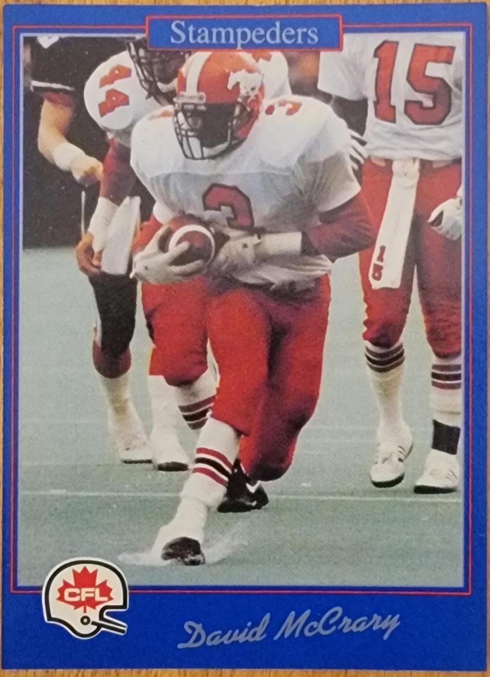 David McCrary #65 1991 Jogo Cfl Football