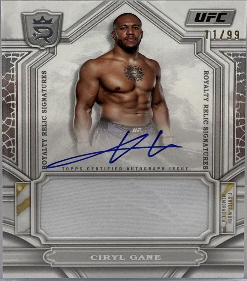 Ciryl Gane #PGS-CGE Ufc Cards 2024 Topps Royalty UFC Pursuit of Greatness Signature
