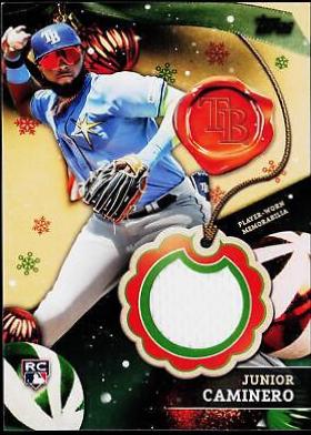 Junior Caminero #RC-JC Baseball Cards 2024 Topps Holiday Relic