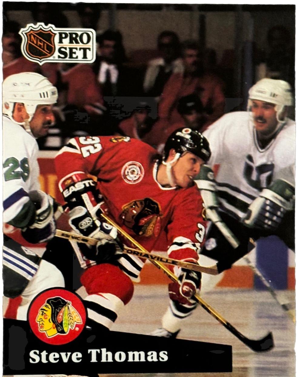 Steve Thomas #45 1991 Pro Set French Hockey