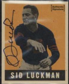 Sid Luckman #23 Football Cards 1997 Leaf Reproductions