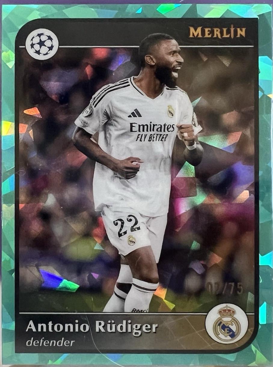 Antonio Rudiger [Aqua Atomic Refractor] #152 Prices | 2024 Topps Merlin ...