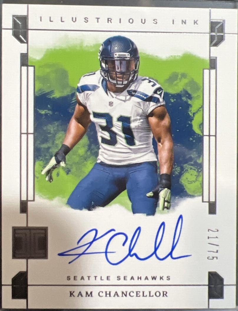 Kam Chancellor #10 Football Cards 2024 Panini Impeccable Illustrious Ink