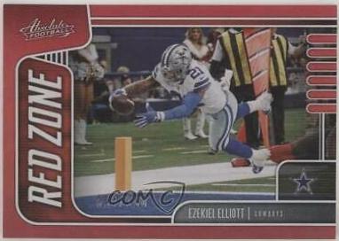 Ezekiel Elliott #5 Football Cards 2019 Panini Absolute Red Zone
