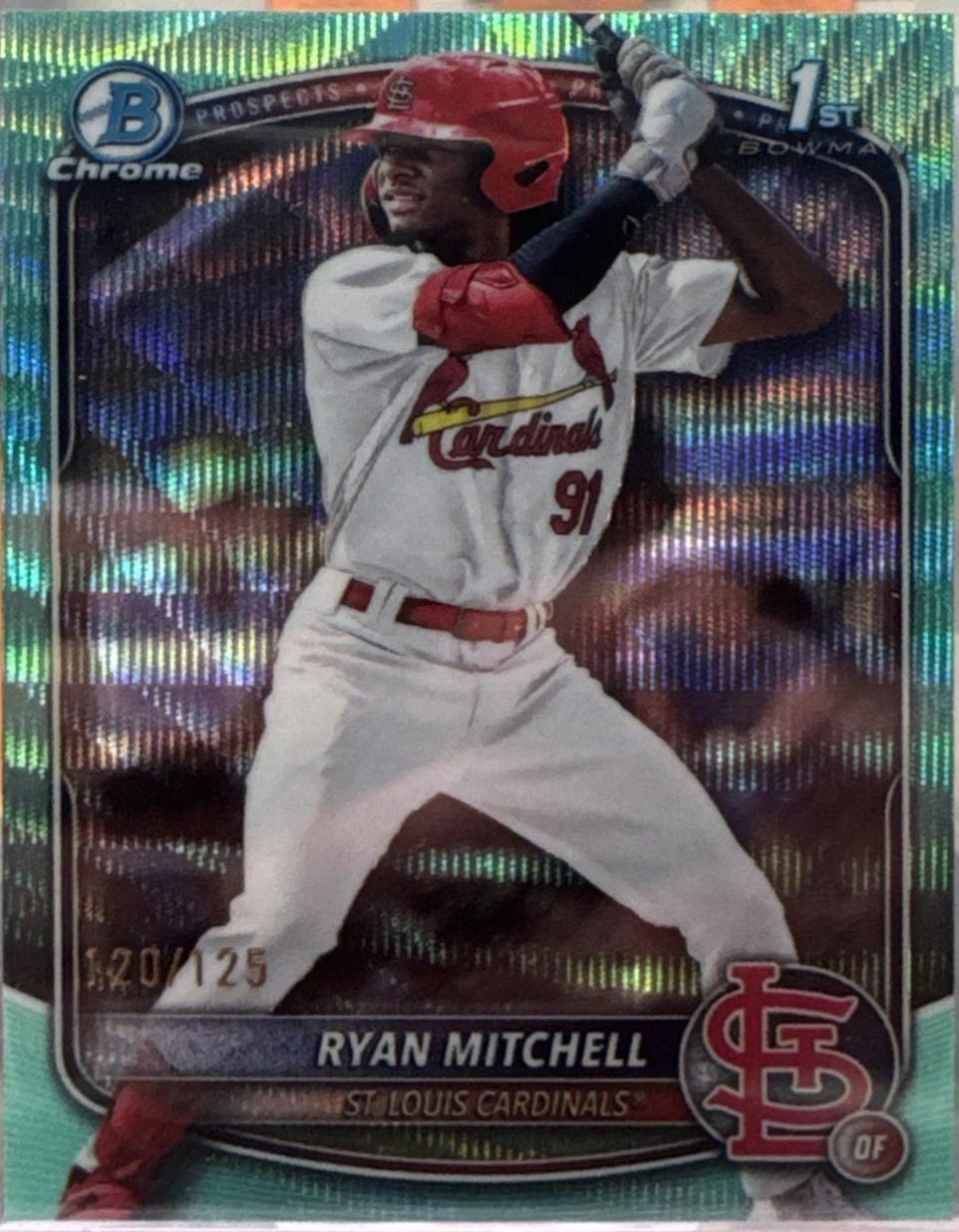 Ryan Mitchell [Aqua Wave Refractor] #BDC-77 Prices | 2025 Bowman Draft ...