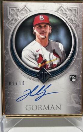 Nolan Gorman #TCA-NGO 2023 Topps Transcendent Gold Frame Autographs Baseball