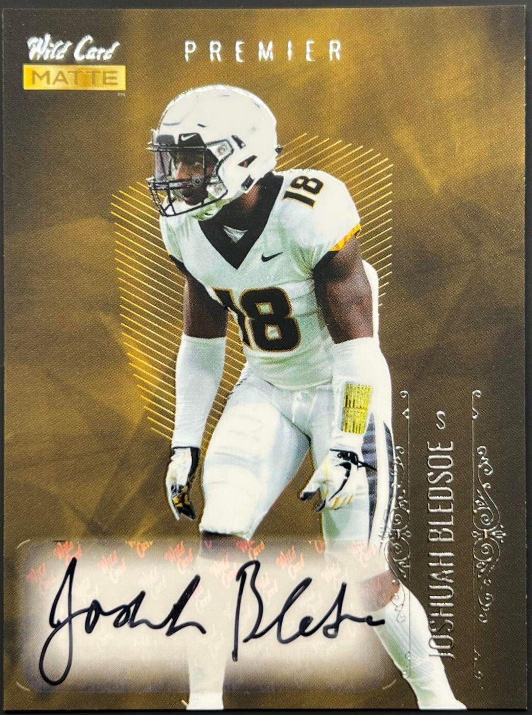 Joshuah Bledsoe #MB-A Football Cards 2021 Wild Card Matte