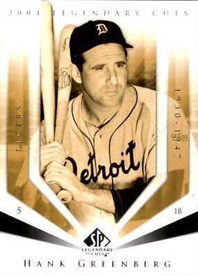 Hank Greenberg #48 Baseball Cards 2004 SP Legendary Cuts