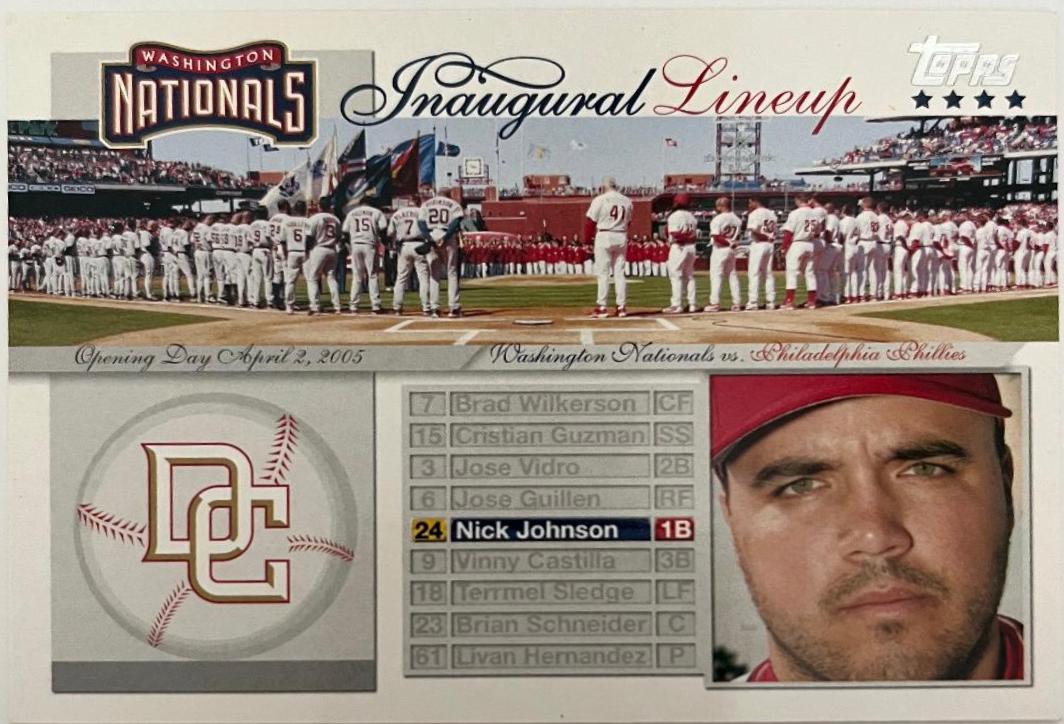 Nick Johnson #NI-NJ Baseball Cards 2005 Topps Updates & Highlights Nationals Inaugural Lineup