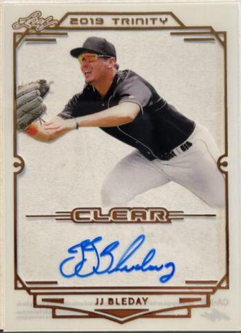 JJ Bleday #CA-JJB 2019 Leaf Trinity Clear Autograph Baseball