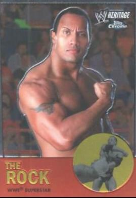 The Rock #10 Wrestling Cards 2007 Topps Heritage II Chrome WWE