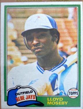 Lloyd Moseby #643 Baseball Cards 1981 Topps