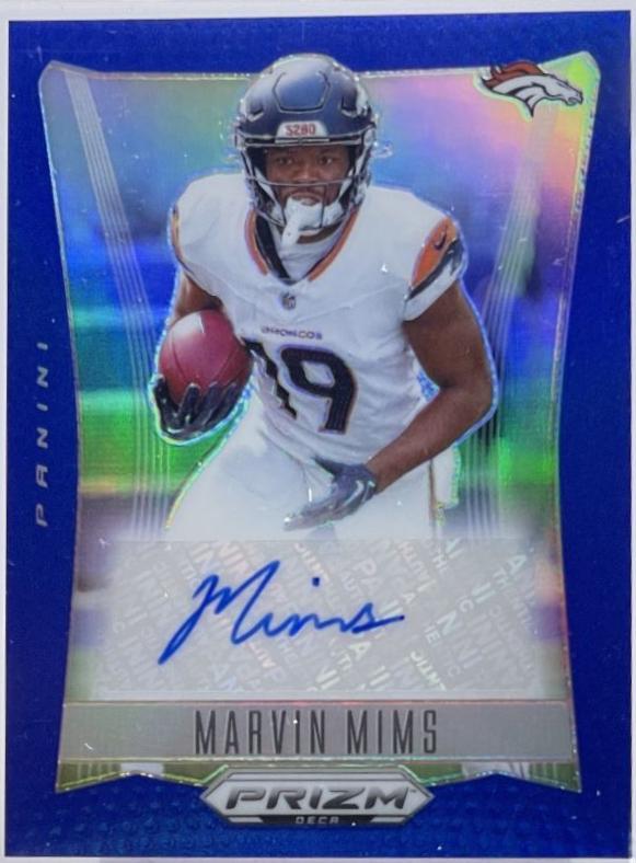 Marvin Mims #39 2024 Panini Prizm Deca Signature Football
