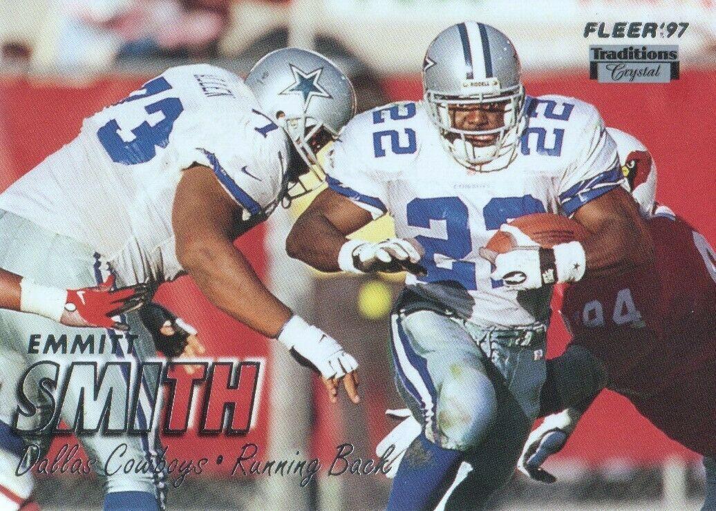 Emmitt Smith #22 Football Cards 1997 Fleer