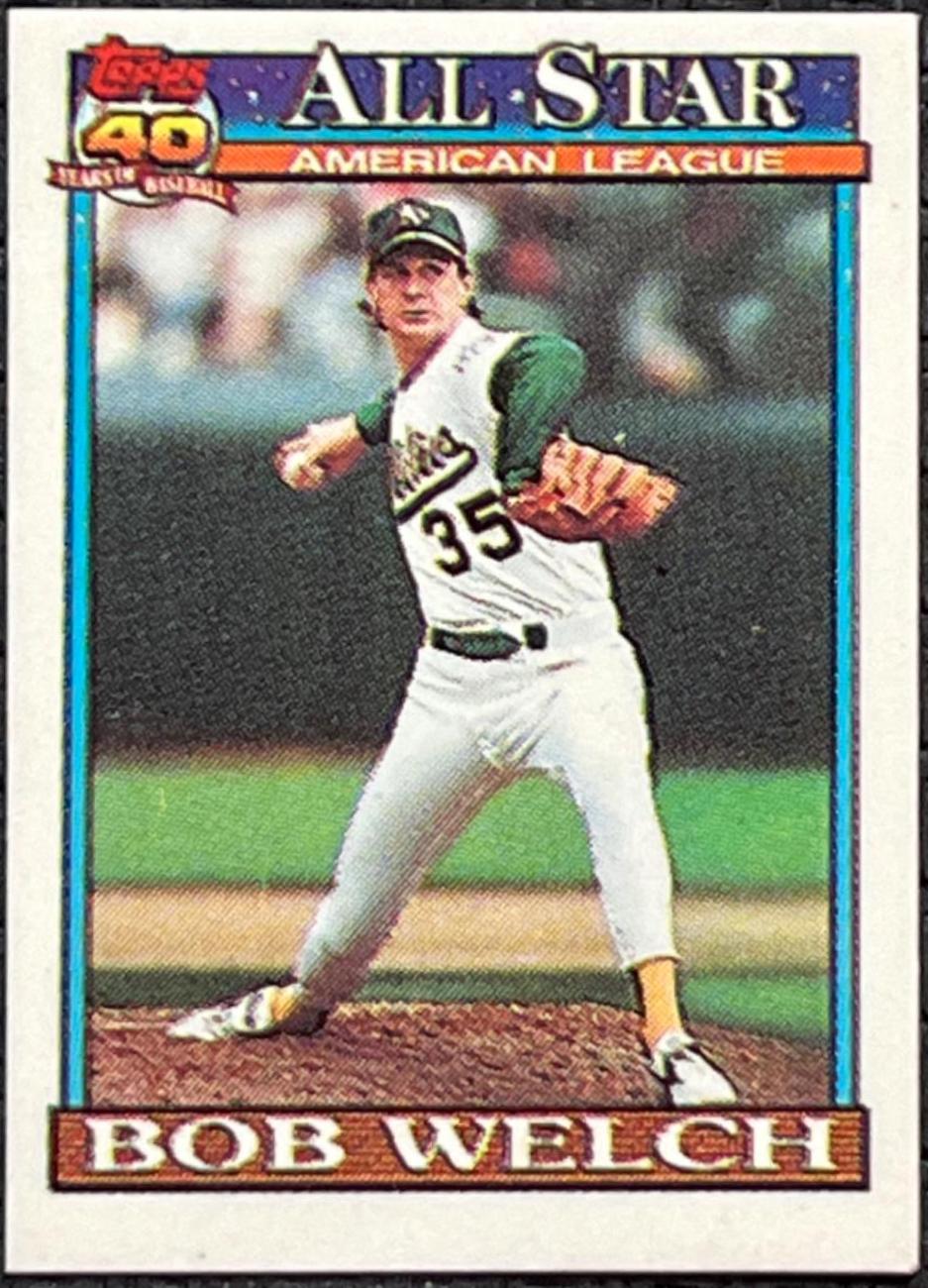 Bob Welch #394 Baseball Cards 1991 Topps Micro