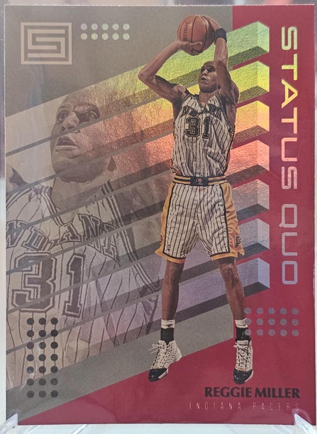 Reggie Miller #5 Basketball Cards 2018 Panini Status Quo