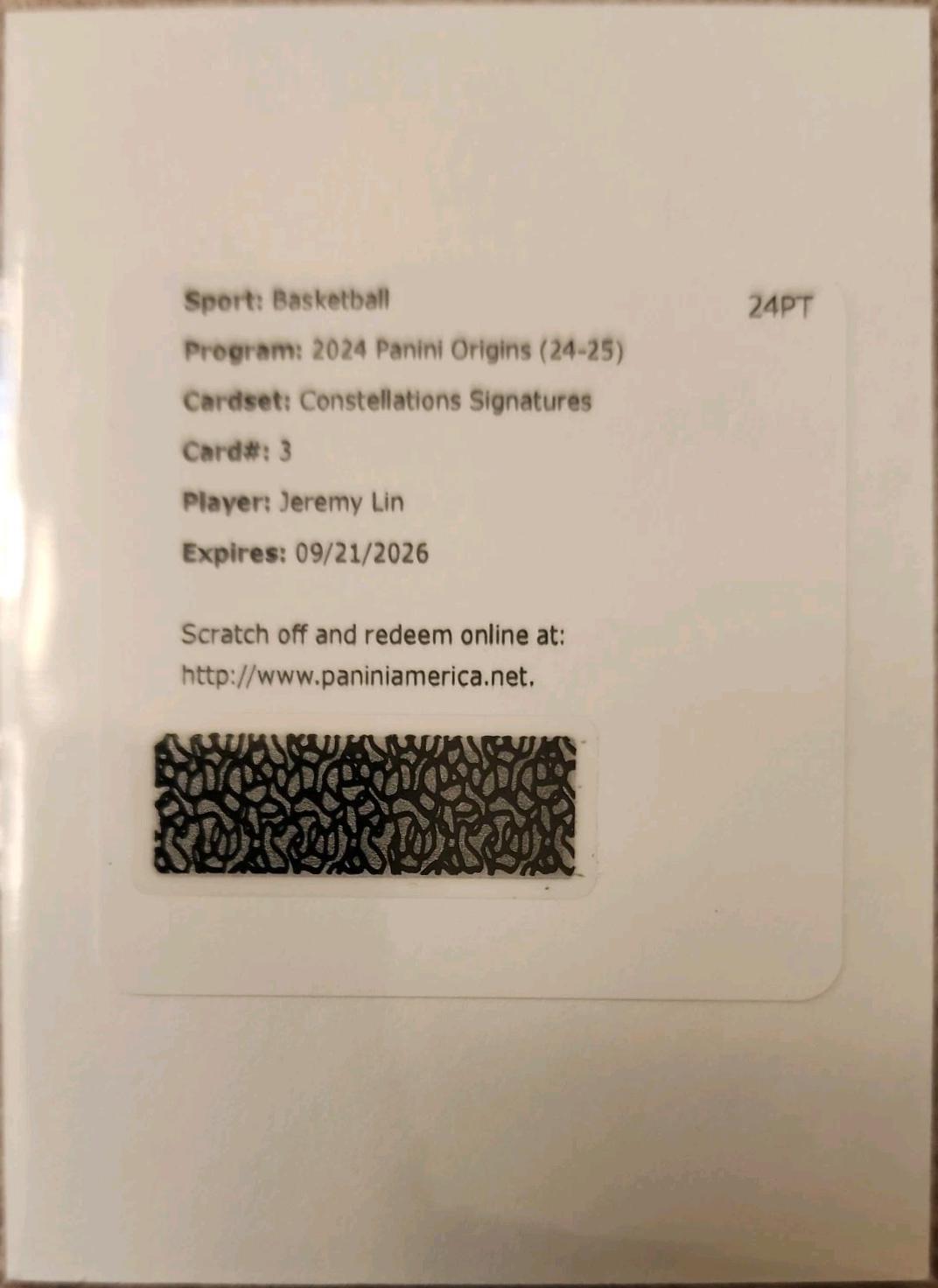 Jeremy Lin #3 Basketball Cards 2024 Panini Origins Constellations Signature