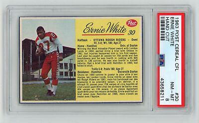 Ernie White #30 Football Cards 1963 Post Cereal CFL Hand Cut