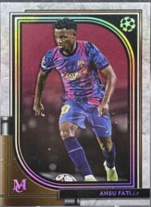 Ansu Fati #53 Soccer Cards 2021 Topps Museum Collection UEFA Champions League
