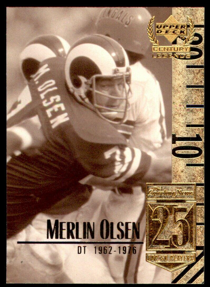 Merlin Olsen #25 Football Cards 1999 Upper Deck Century Legends