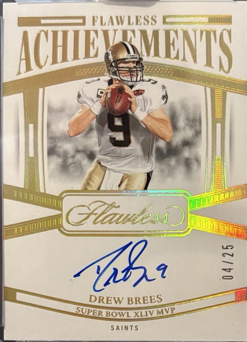 Drew Brees #10 2024 Panini Flawless Football Flawless Achievements