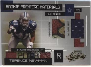 Terence Newman #179 Football Cards 2003 Playoff Absolute Memorabilia