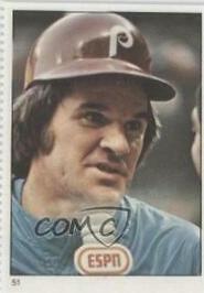 Pete Rose #51 Baseball Cards 1982 Fleer Stamps