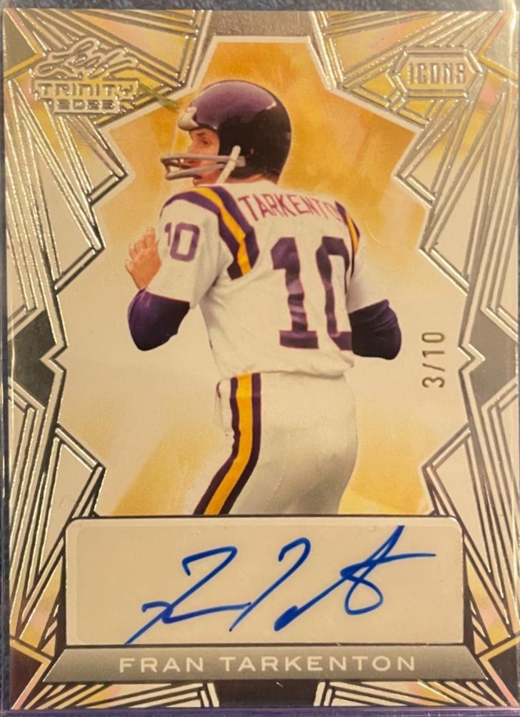 Fran Tarkenton #I-FT1 2025 Leaf Trinity Icons Autograph Football