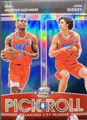 Josh Giddey, Shai Gilgeous Alexander #13 Basketball Cards 2021 Panini Contenders Optic Pick n Roll