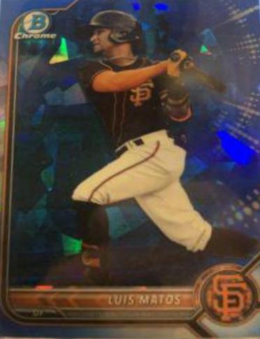 Luis Matos #BCP-55 2022 Bowman Chrome Prospects Sapphire Baseball